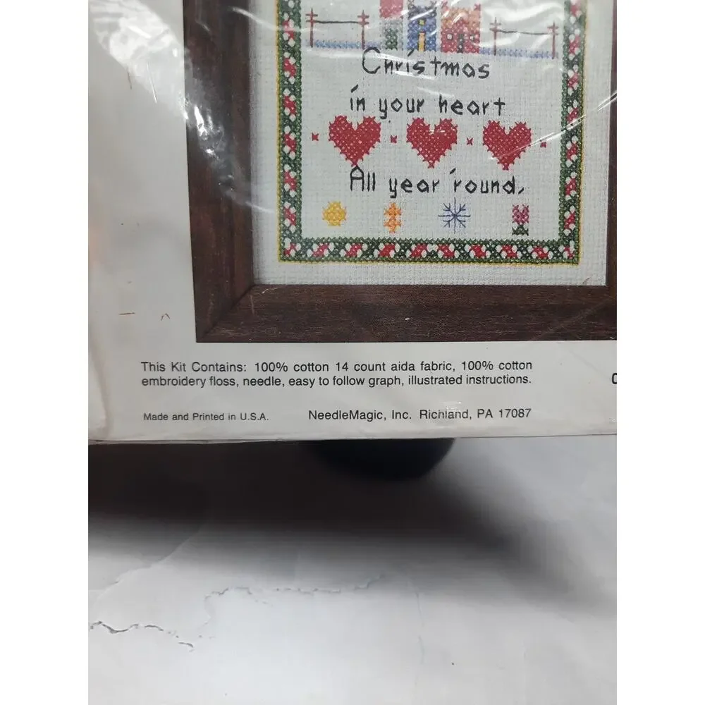 Counted Thread Cross Stitch Kit Christmas In Your Heart Vintage